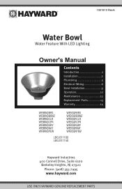 hayward water bowl manual